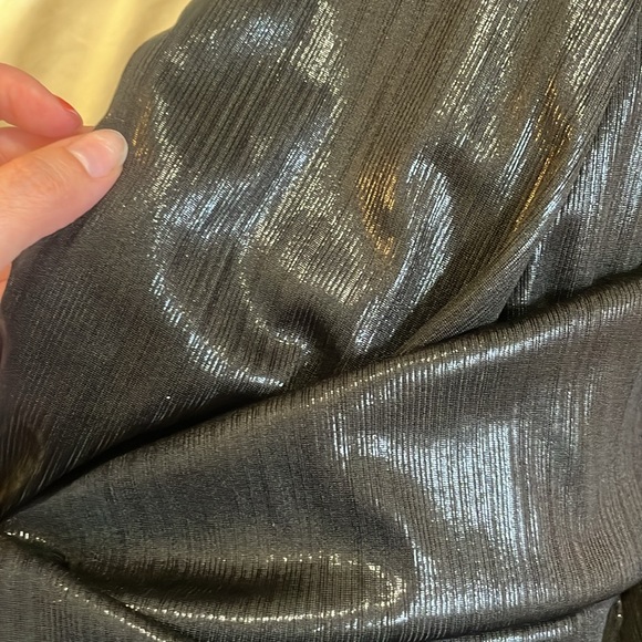 Retrofete Andrea Shiny Black One Shoulder Gown Slit, Size S (NWT), prom, maxi - Picture 7 of 7